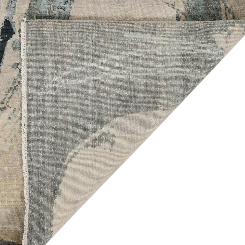 Amer Rugs Ensemble Modern Hand-knotted Area Rug In Luxurious Raw New Zealand Wool And Silk For Any Space Ash Wool, Real Silk Ens260912