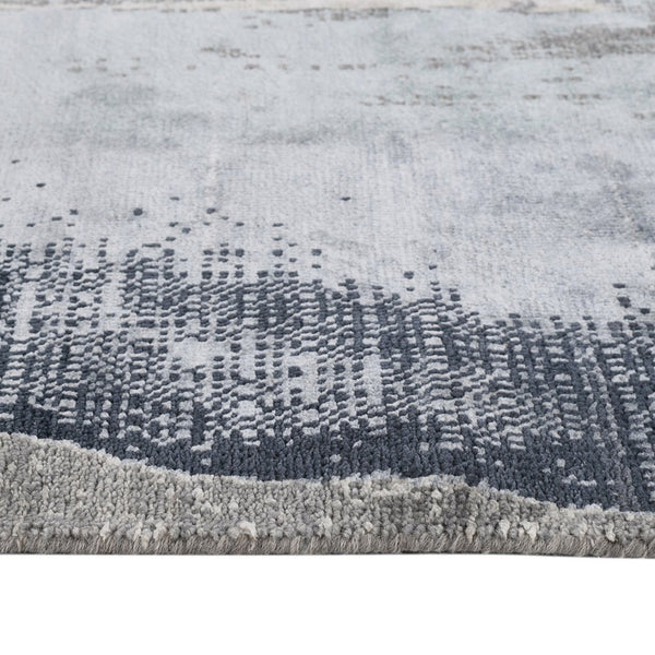 Amer Rugs Ensemble Modern Hand-knotted Area Rug In Luxurious Raw New Zealand Wool And Silk For Any Space Ash Wool, Real Silk Ens260912