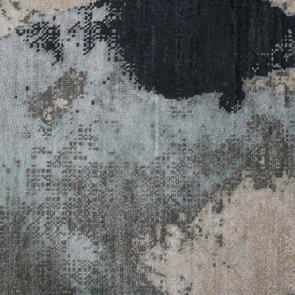 Amer Rugs Ensemble Modern Hand-knotted Area Rug In Luxurious Raw New Zealand Wool And Silk For Any Space Ash Wool, Real Silk Ens260912