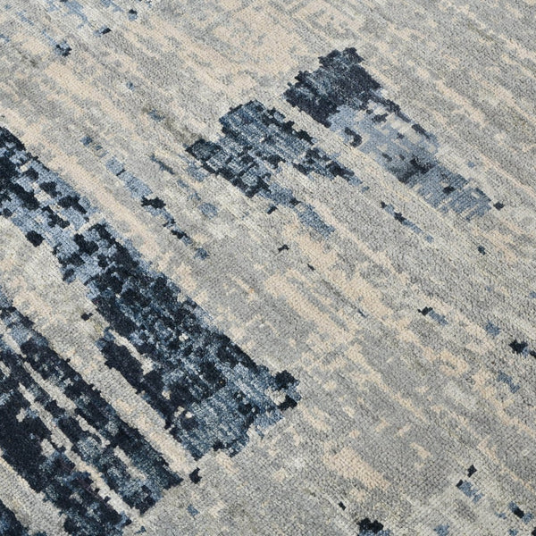 Amer Rugs Ensemble Modern Hand-knotted Area Rug In Luxurious Raw New Zealand Wool And Silk For Any Space Spindle Wool, Raw Handspun Silk Ens30912
