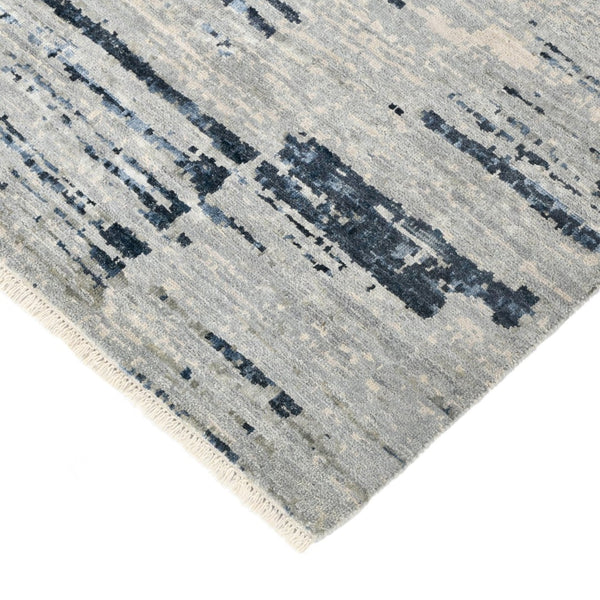 Amer Rugs Ensemble Modern Hand-knotted Area Rug In Luxurious Raw New Zealand Wool And Silk For Any Space Spindle Wool, Raw Handspun Silk Ens30912