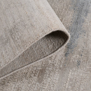 Amer Rugs Ensemble Modern Hand-knotted Area Rug In Luxurious Raw New Zealand Wool And Silk For Any Space Ivory Wool, Real Silk Ens380203
