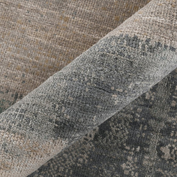 Amer Rugs Ensemble Modern Hand-knotted Area Rug In Luxurious Raw New Zealand Wool And Silk For Any Space Ivory Wool, Real Silk Ens380203