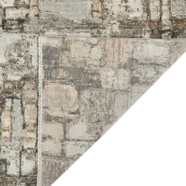 Amer Rugs Ensemble Modern Hand-knotted Area Rug In Luxurious Raw New Zealand Wool And Silk For Any Space Platinum Wool, Raw Handspun Silk Ens60912