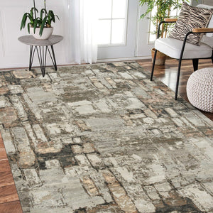 Amer Rugs Ensemble Modern Hand-knotted Area Rug In Luxurious Raw New Zealand Wool And Silk For Any Space Platinum Wool, Raw Handspun Silk Ens60912