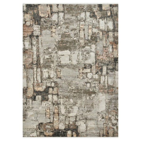 Amer Rugs Ensemble Modern Hand-knotted Area Rug In Luxurious Raw New Zealand Wool And Silk For Any Space Platinum Wool, Raw Handspun Silk Ens60912