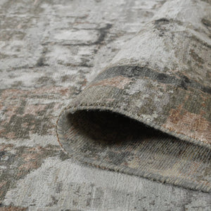 Amer Rugs Ensemble Modern Hand-knotted Area Rug In Luxurious Raw New Zealand Wool And Silk For Any Space Platinum Wool, Raw Handspun Silk Ens60912