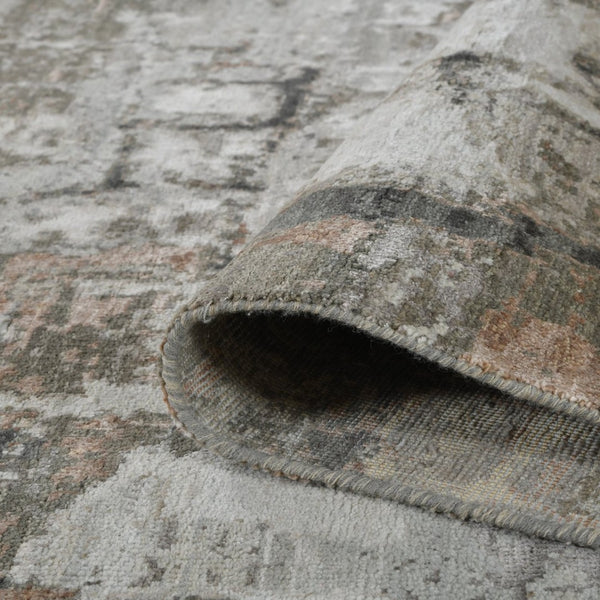 Amer Rugs Ensemble Modern Hand-knotted Area Rug In Luxurious Raw New Zealand Wool And Silk For Any Space Platinum Wool, Raw Handspun Silk Ens60912