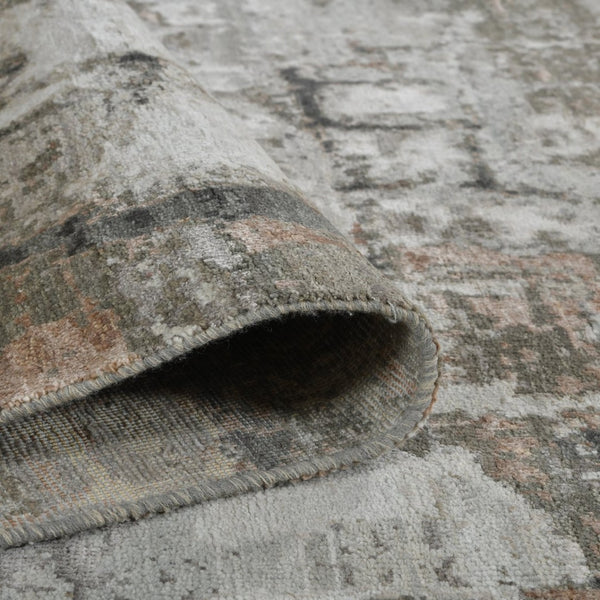 Amer Rugs Ensemble Modern Hand-knotted Area Rug In Luxurious Raw New Zealand Wool And Silk For Any Space Platinum Wool, Raw Handspun Silk Ens60912