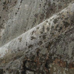 Amer Rugs Ensemble Modern Hand-knotted Area Rug In Luxurious Raw New Zealand Wool And Silk For Any Space Platinum Wool, Raw Handspun Silk Ens60912