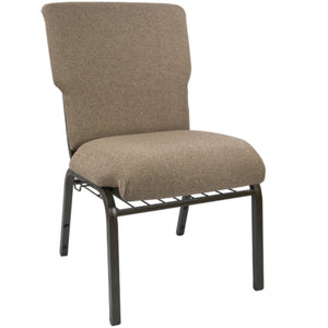 English Elm Advantage Comfortable Stackable Church Chair with Heavy-Duty Frame for Durable and Stylish Seating Mixed Tan Fabric/Gold Vein Frame EPCHT-105