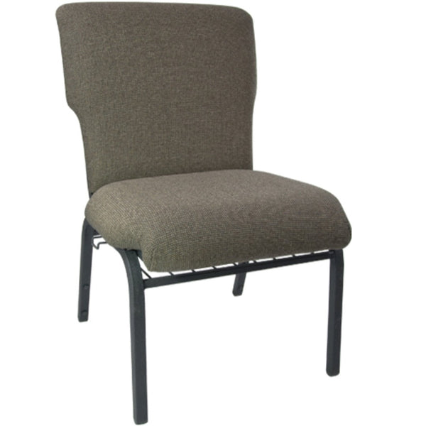 English Elm Advantage Comfortable Stackable Church Chair with Heavy-Duty Frame for Durable and Stylish Seating Jute Fabric/Black Textured Frame EPCHT-112
