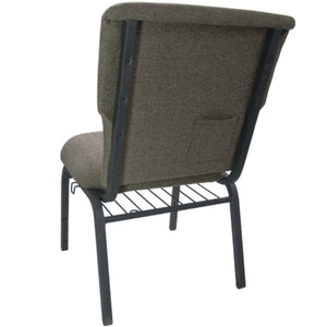 English Elm Advantage Comfortable Stackable Church Chair with Heavy-Duty Frame for Durable and Stylish Seating Jute Fabric/Black Textured Frame EPCHT-112