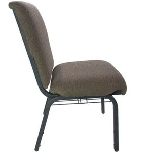 English Elm Advantage Comfortable Stackable Church Chair with Heavy-Duty Frame for Durable and Stylish Seating Jute Fabric/Black Textured Frame EPCHT-112
