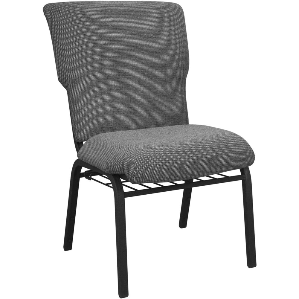 English Elm Advantage Comfortable Stackable Church Chair with Heavy-Duty Frame for Durable and Stylish Seating Black Marble Fabric/Black Textured Frame EPCHT-117