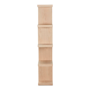 Moe's Home Miri Shelf Oak - Versatile Mid-century Modern Space Divider And Bookshelf For Stylish Homes Natural White Oak Veneer Over Mdf,Pu Lacquer Er-1073-24