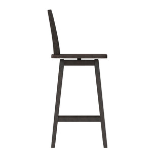 English Elm Gwendolyn Commercial-Grade Solid Wood Swivel Barstool for Modern Farmhouse & Restaurant Spaces Gray Wash Walnut ES-G1-29-GY-GG