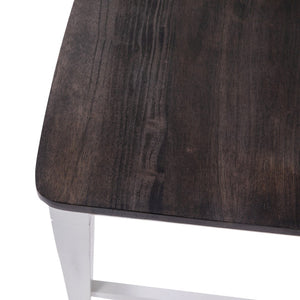 English Elm Gwendolyn Set of 2 Commercial Grade Solid Wood Modern Farmhouse Counter Height Barstools for Any Space White Wash ES-STBN1-24-WH-2-GG