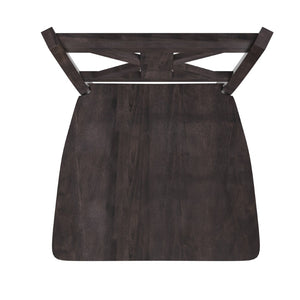 English Elm Gwendolyn Set of 2 Commercial-Grade Solid Wood Barstools for Modern Farmhouse Elegance & Comfort Gray Wash Walnut ES-STBN1-29-GY-2-GG