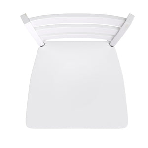 English Elm Liesel Set of 2 Classic Ladderback Barstools - Antique White Wash, Solid Wood, Durable Comfort ES-STBN5-29-WH-2-GG