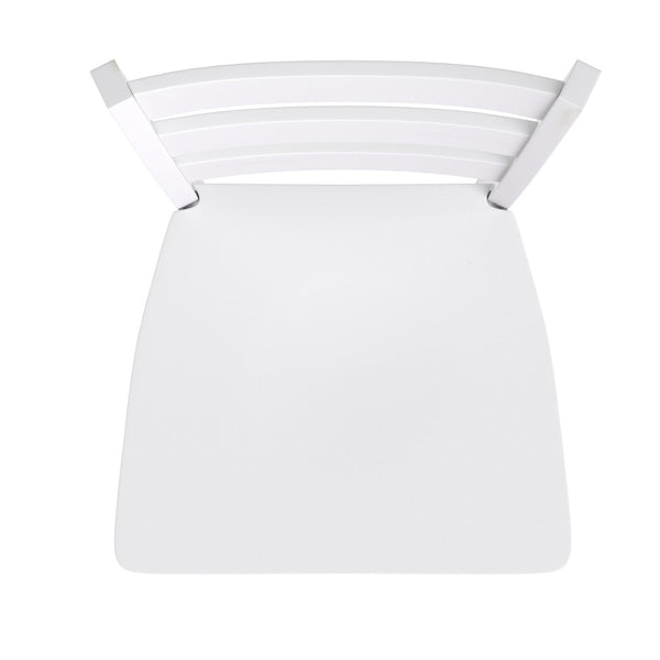 English Elm Liesel Set of 2 Classic Ladderback Barstools - Antique White Wash, Solid Wood, Durable Comfort ES-STBN5-29-WH-2-GG