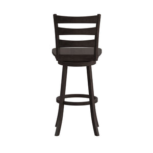 English Elm Liesel Classic Wooden Ladderback Swivel Barstool – Commercial Grade, Timeless Farmhouse Style, Durable Design Gray Wash Walnut ES-UN-31WS-29-GY-GG