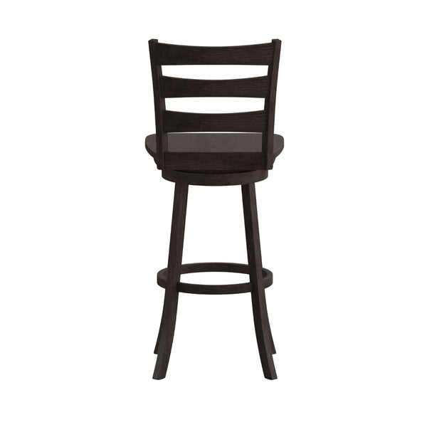 English Elm Liesel Classic Wooden Ladderback Swivel Barstool – Commercial Grade, Timeless Farmhouse Style, Durable Design Gray Wash Walnut ES-UN-31WS-29-GY-GG