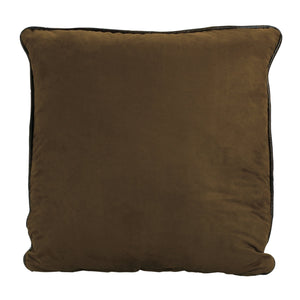 Hiend Accents Brown Faux Leather Reversible Euro Sham - Stylish Western Charm With Cozy Faux Suede Backing Brown 100% Polyester Es1005