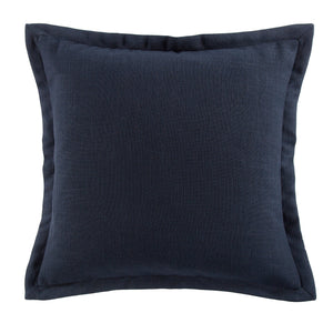 Hiend Accents Camden Nubby Euro Sham - Luxurious Linen Blend With Flanged Edge For Elegant Bedroom Decor Navy 80% Polyester,20% Viscose Es1008