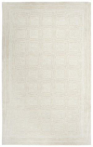 Alora Decor Emerson Hand-Tufted Ivory Wool Rug With Subtle Woven-Square Texture, Durable Bound Edges, Timeless Appeal 10' x 13' EMRES101500040113