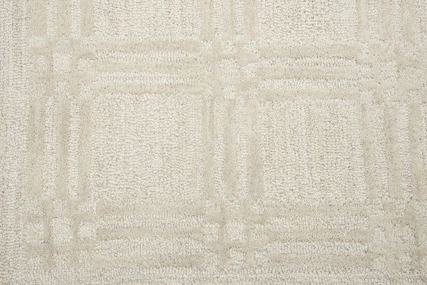 Alora Decor Emerson Hand-Tufted Ivory Wool Rug With Subtle Woven-Square Texture, Durable Bound Edges, Timeless Appeal 10' x 13' EMRES101500040113