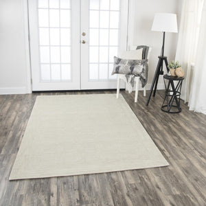 Alora Decor Emerson Hand-Tufted Ivory Wool Rug With Subtle Woven-Square Texture, Durable Bound Edges, Timeless Appeal 10' x 13' EMRES101500040113