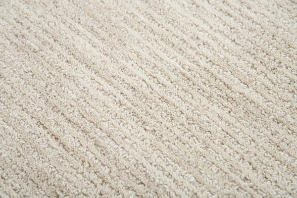Alora Decor Emerson Hand-Tufted 100% Wool Ivory Beige Rug — Soft, Durable, Two-Tone Row Pattern For Calm Spaces 9' x 12' EMRES101600040912