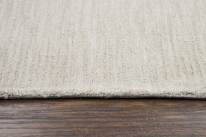 Alora Decor Emerson Hand-Tufted 100% Wool Ivory Beige Rug — Soft, Durable, Two-Tone Row Pattern For Calm Spaces 9' x 12' EMRES101600040912