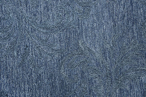 Alora Decor Emerson Hand-Tufted 100% Wool Blue Damask Rug With Multi-Level Pile For Elegant Casual Comfort 10' x 13' EMRES101900090113