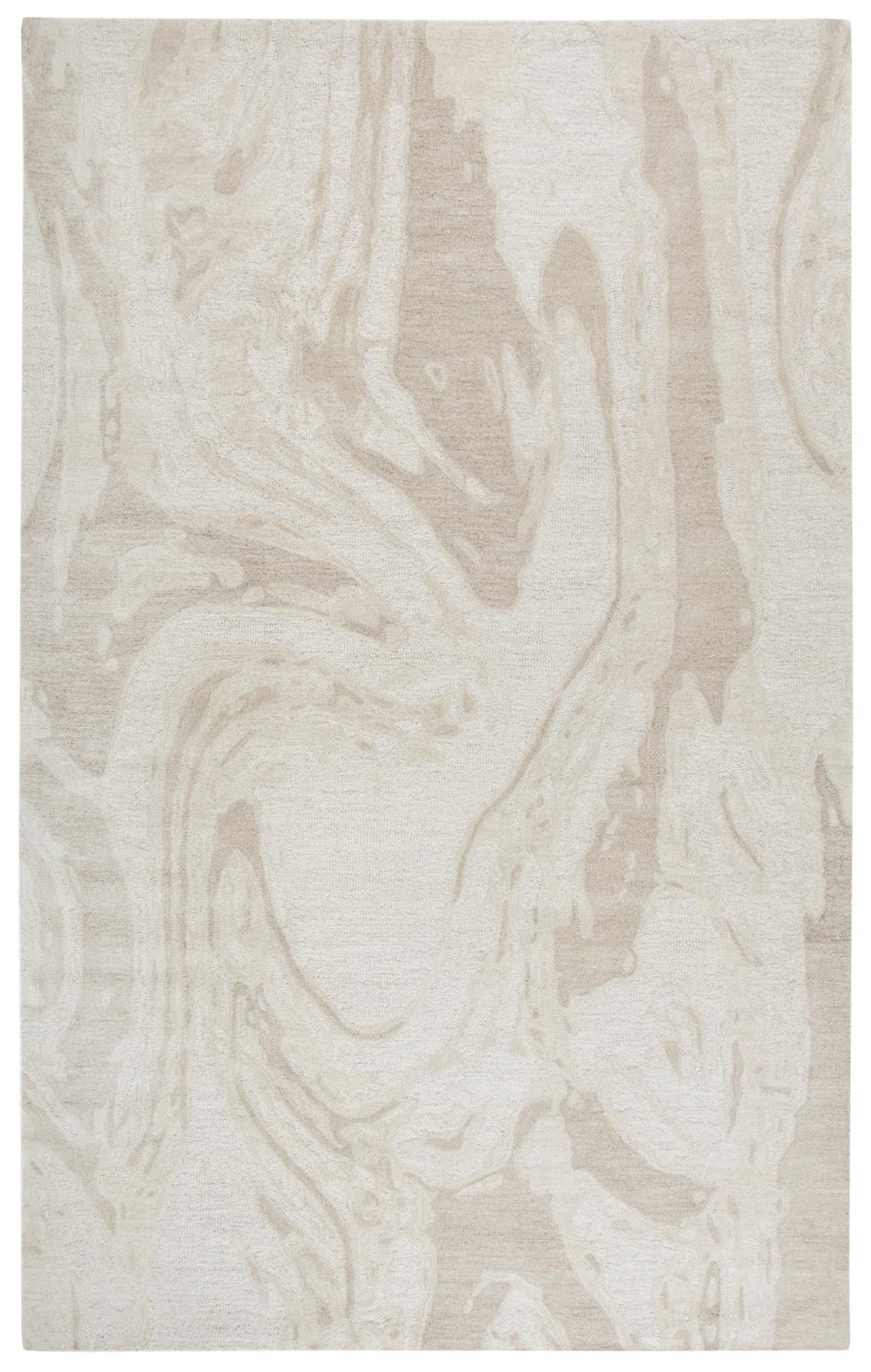 Alora Decor Emerson Hand-Tufted 100% Wool Rug In Ivory Beige Marble Pattern — Textured, Durable, Cozy Underfoot 9' x 12' EMRES102200040912