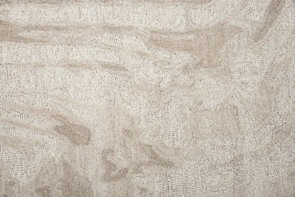 Alora Decor Emerson Hand-Tufted 100% Wool Rug In Ivory Beige Marble Pattern — Textured, Durable, Cozy Underfoot 9' x 12' EMRES102200040912