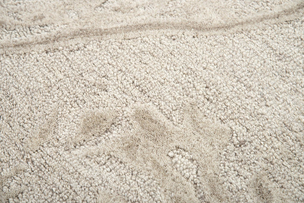 Alora Decor Emerson Hand-Tufted 100% Wool Rug In Ivory Beige Marble Pattern — Textured, Durable, Cozy Underfoot 9' x 12' EMRES102200040912