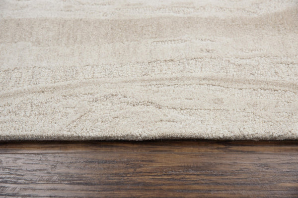Alora Decor Emerson Hand-Tufted 100% Wool Rug In Ivory Beige Marble Pattern — Textured, Durable, Cozy Underfoot 9' x 12' EMRES102200040912
