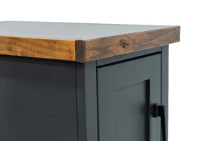 Legends Furniture Bridgevine Home Essex 14 Inch Chairside Table, No Assembly Required, Black And Whiskey Finish Black Poplar Solids And Okoume Veneers Es4520.Swk