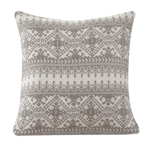 Hiend Accents Fair Isle Knit Euro Sham - Cozy Geometric Design For Elegant Home Décor, Soft Acrylic Comfort Taupe 100% Acrylic Es5002-os-tp