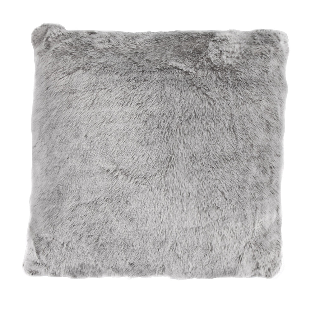 Hiend Accents Arctic Bear Mink Euro Sham - Luxurious Faux Fur Accent For Stylish Home Decor And Cozy Comfort Gray 82% Acrylic,18% Polyester Es5005-os-gy