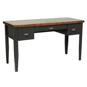 Legends Furniture Bridgevine Home Essex 53 Inch Writing Desk, No Assembly Required,  Black And Whiskey Finish Black Poplar Solids And Okoume Veneers Es6210.Swk