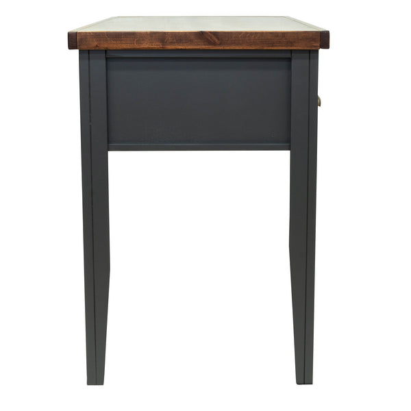 Legends Furniture Bridgevine Home Essex 53 Inch Writing Desk, No Assembly Required,  Black And Whiskey Finish Black Poplar Solids And Okoume Veneers Es6210.Swk