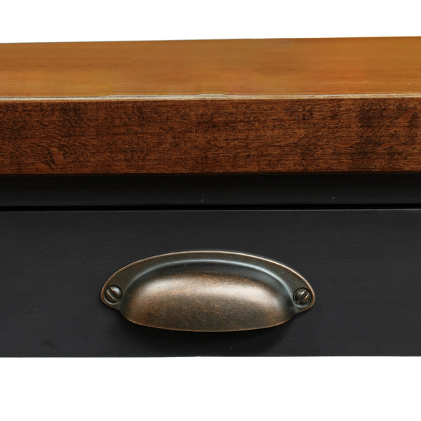 Legends Furniture Bridgevine Home Essex 53 Inch Writing Desk, No Assembly Required,  Black And Whiskey Finish Black Poplar Solids And Okoume Veneers Es6210.Swk