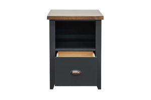 Legends Furniture Bridgevine Home Essex 22 Inch 1-drawer File, No Assembly Required, Black And Whiskey Finish Black Poplar Solids And Okoume Veneers Es6805.Swk