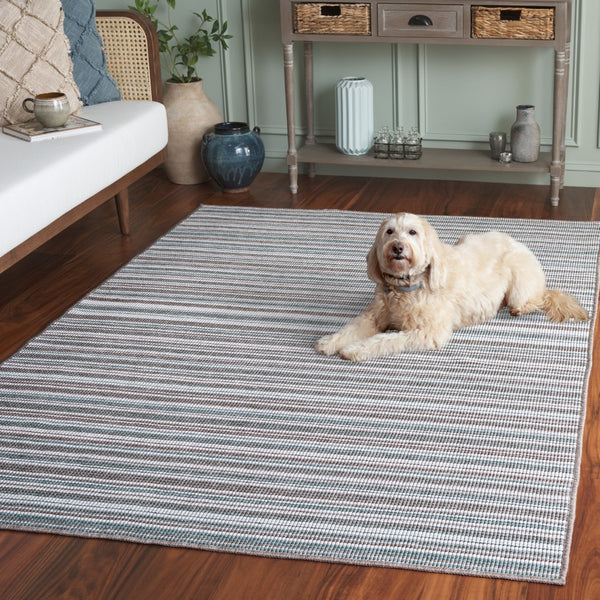 Safavieh Escape Elegant Medium Area Rug - Modern Power Loomed Design, Washable & Slip-resistant Comfort Green ,Brown 70% Polypropylene,30% Cotton Esc600y-9