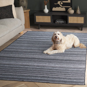 Safavieh Escape Chic Minimalist Area Rug - Stylish Grey And Ivory Design For Modern Home Decor Elegance Grey ,Ivory 65% Cotton,35% Polypropylene Esc700f-8