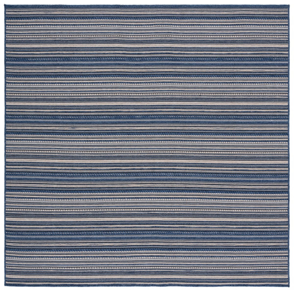 Safavieh Escape Chic Minimalist Area Rug - Stylish Grey And Ivory Design For Modern Home Decor Elegance Blue ,Beige 65% Cotton,35% Polypropylene Esc700m-5