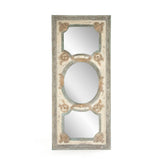 Theon Mirror Distressed Sage Green, Antique Cream ESM130641 Zentique